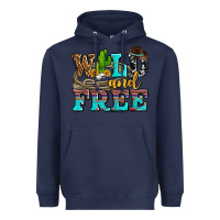 Navy wild and free with cactus Heavyweight Hoodie - AdoDesignShop