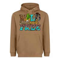 Toasted Coconut wild and free with cactus Heavyweight Hoodie - AdoDesignShop