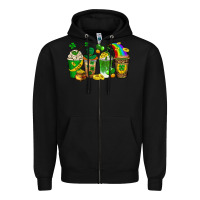 Black st. patricks day coffee drinks Zipper Hoodie - Neo Western