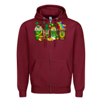 Burgundy st. patricks day coffee drinks Zipper Hoodie - Neo Western