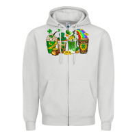 Dove Grey st. patricks day coffee drinks Zipper Hoodie - Neo Western
