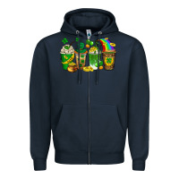 Navy st. patricks day coffee drinks Zipper Hoodie - Neo Western