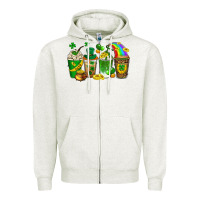 Oatmeal Heather st. patricks day coffee drinks Zipper Hoodie - Neo Western