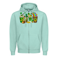 Seafoam st. patricks day coffee drinks Zipper Hoodie - Neo Western