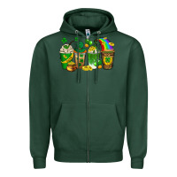 Sports Green st. patricks day coffee drinks Zipper Hoodie - Neo Western