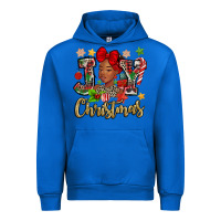 Cobalt christmas joy black woman Urban Hoodie - MaliasSmallBusiness