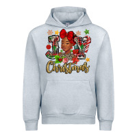 Heather Grey christmas joy black woman Urban Hoodie - MaliasSmallBusiness