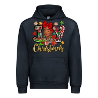 Navy christmas joy black woman Urban Hoodie - MaliasSmallBusiness