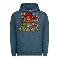 Pigment Midnight Navy christmas joy black woman Urban Hoodie - MaliasSmallBusiness