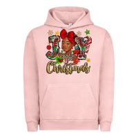 Pigment Salmon christmas joy black woman Urban Hoodie - MaliasSmallBusiness