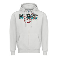 Dove Grey nurse Zipper Hoodie - SublimationCraftShop
