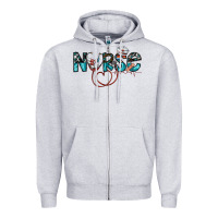 Heather Grey nurse Zipper Hoodie - SublimationCraftShop