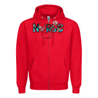 Red nurse Zipper Hoodie - SublimationCraftShop