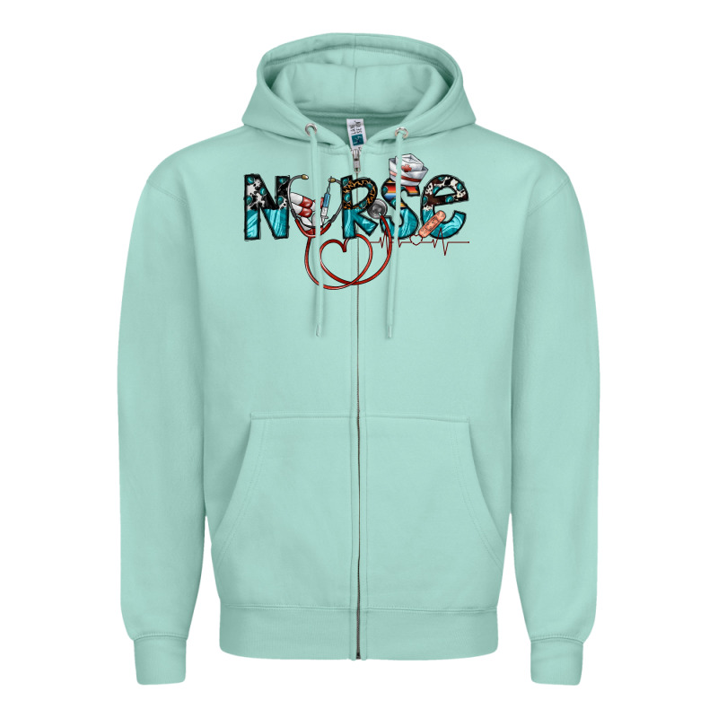 Nurse Zipper Hoodie by SublimationCraftShop | Teevron