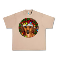 Burro Christmas Dachshund Urban Heavy Tee - RanaPortraitStore