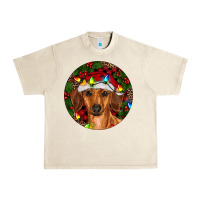 Christmas Dachshund Urban Heavy Tee | Teevron