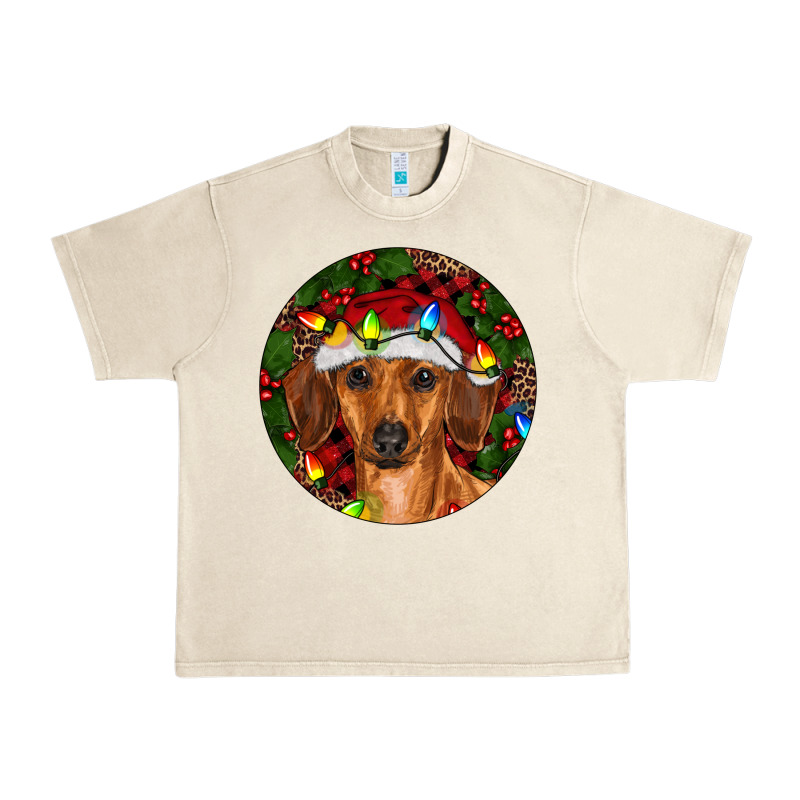 Christmas Dachshund Urban Heavy Tee by RanaPortraitStore | Teevron