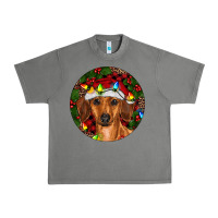 Tornado Christmas Dachshund Urban Heavy Tee - RanaPortraitStore