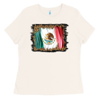 Bone distressed mexico flag Ladies Tee - BarkalooDesign