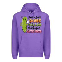 Purple just about done dillin with you bitches Premium Hoodie - MaliasSmallBusiness