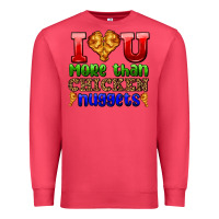 Cardinal i love you more than chicken nuggets Premium Sweatshirt - AdoDesignShop