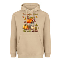 Mushroom pumpkin kisses harvest wishes Heavyweight Hoodie - BundleAndBundleShop
