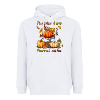 White pumpkin kisses harvest wishes Heavyweight Hoodie - BundleAndBundleShop