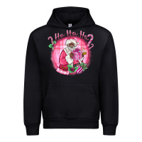 Black ho ho ho pink black santa christmas Urban Hoodie - MaliasSmallBusiness