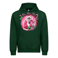 Forest Green ho ho ho pink black santa christmas Urban Hoodie - MaliasSmallBusiness