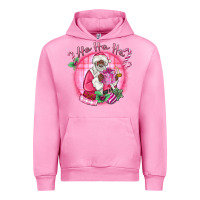 Fuchsia Pink ho ho ho pink black santa christmas Urban Hoodie - MaliasSmallBusiness