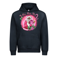 Navy ho ho ho pink black santa christmas Urban Hoodie - MaliasSmallBusiness