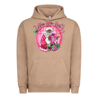Pigment Burro ho ho ho pink black santa christmas Urban Hoodie - MaliasSmallBusiness