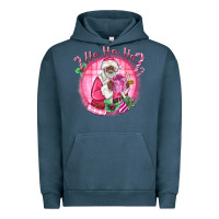 Pigment Midnight Navy ho ho ho pink black santa christmas Urban Hoodie - MaliasSmallBusiness