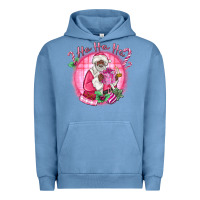 Pigment Pebble Blue ho ho ho pink black santa christmas Urban Hoodie - MaliasSmallBusiness
