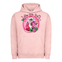 Pigment Salmon ho ho ho pink black santa christmas Urban Hoodie - MaliasSmallBusiness