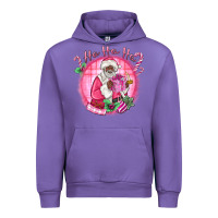 Tulip ho ho ho pink black santa christmas Urban Hoodie - MaliasSmallBusiness