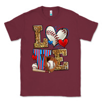 Burgundy love baseball Classic Tee - Zillion Design Studio