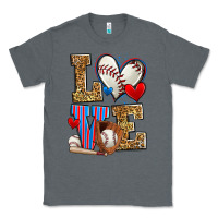 Charcoal Heather love baseball Classic Tee - Zillion Design Studio