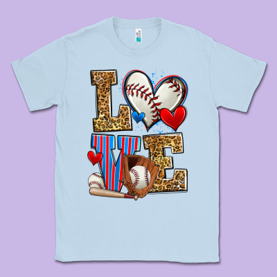 Love Baseball Classic Tee Designed By Zillion Design Studio