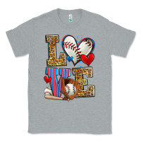Heather Grey love baseball Classic Tee - Zillion Design Studio