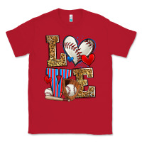 Red love baseball Classic Tee - Zillion Design Studio