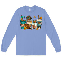 Colony Blue indian headdress coffee cups Long Sleeve Tee - Zillion Design Studio