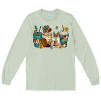 Matcha indian headdress coffee cups Long Sleeve Tee - Zillion Design Studio