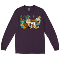 Plum indian headdress coffee cups Long Sleeve Tee - Zillion Design Studio