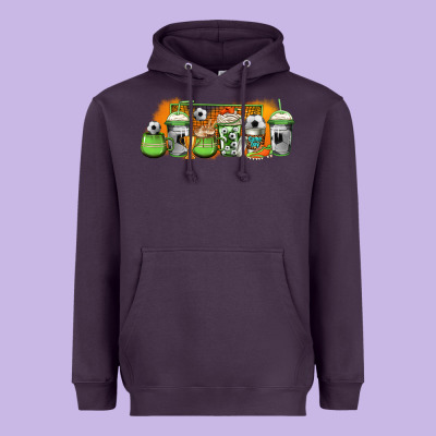 Soccer Coffee Cups Heavyweight Hoodie Designed By Jasminsmagicworld