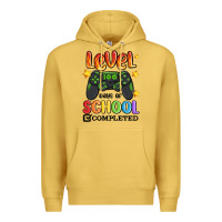 Antique Gold level 100 days of school completed Premium Hoodie - MaliasSmallBusiness