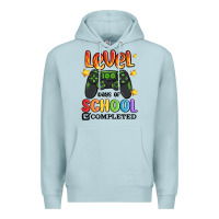 Blue Mist level 100 days of school completed Premium Hoodie - MaliasSmallBusiness