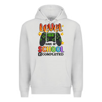 Dove Grey level 100 days of school completed Premium Hoodie - MaliasSmallBusiness