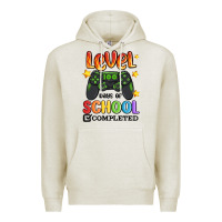 Oatmeal Heather level 100 days of school completed Premium Hoodie - MaliasSmallBusiness