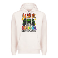 Pale Pink level 100 days of school completed Premium Hoodie - MaliasSmallBusiness